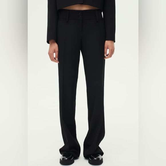 ZARA ZW Collection Black Cropped Blazer Suit Set - Picture 9 of 16